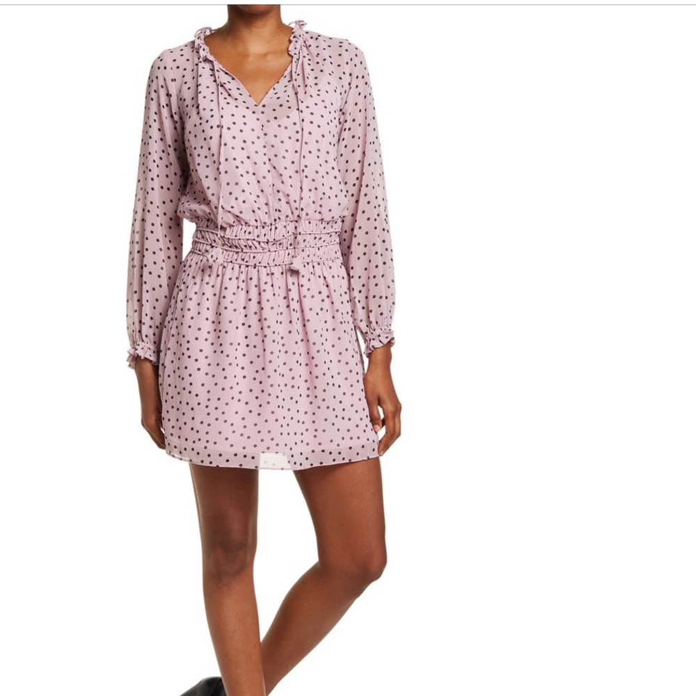 NWOT Socialite Purple Polka Dot Dress with Stretch Waist